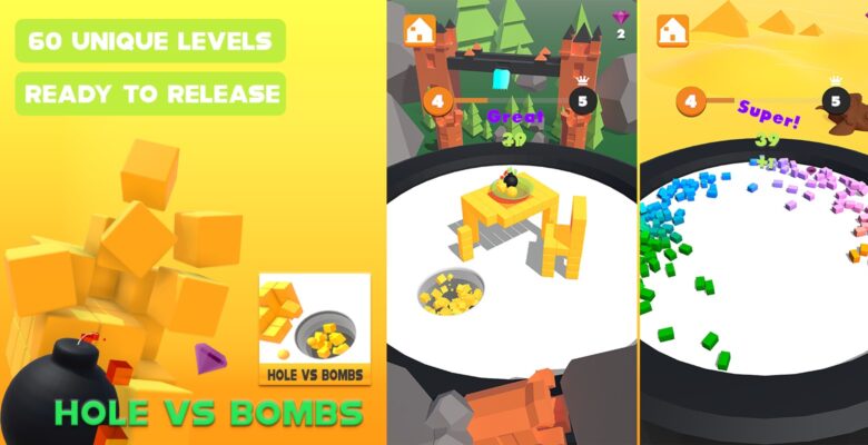 Hole vs Bombs – Unity 3D Complete Project