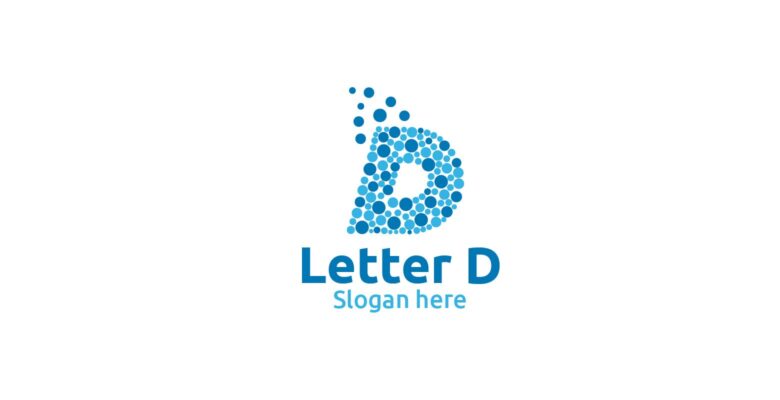 Bubble Letter D For Digital Marketing Logo