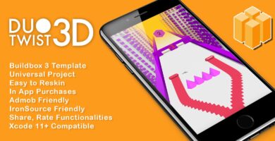 Duo Twist 3D – Buildbox 3 Template