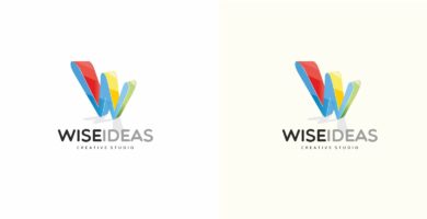 Wise Ideas W Letter Logo
