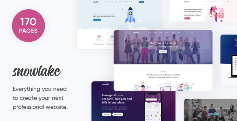Snowlake – SaaS Business And Startup Template