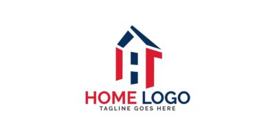 Letter H Home Vector Logo Design