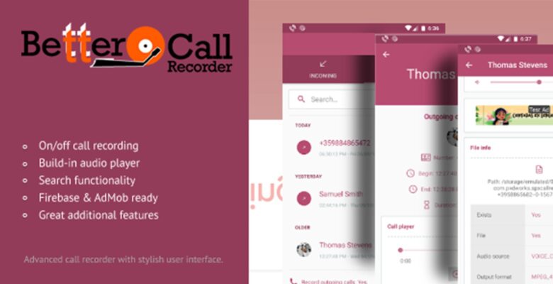 Better Call Recorder – Android App Template