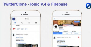 TwitterClone – Ionic V4 And Firebase