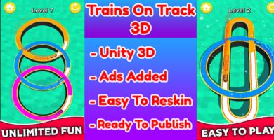 Trains On Track 3D Game Unity Source Code