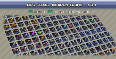 RPG Pixel Weapon Icons 1