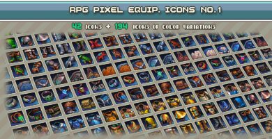 RPG Pixel Equipment Icons 1