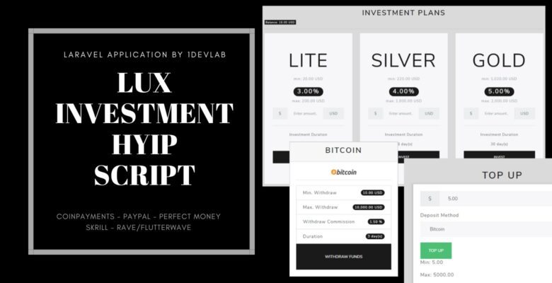 Lux – Investment HYIP Script