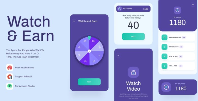 Watch And Earn – Android App Source Code