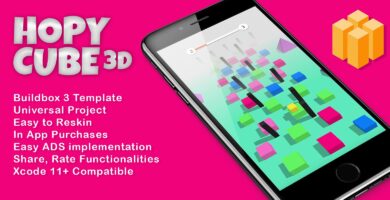 HopyCube 3D – Buildbox Template