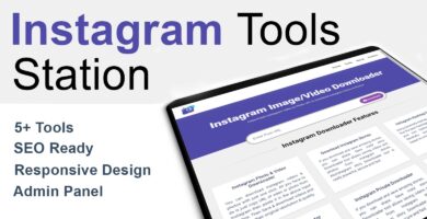 Instagram Tools Station with Admin Panel