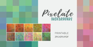 10 Pixelated Printable Backgrounds