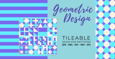 16 Geometric Seamless Tileable Patterns – RGB