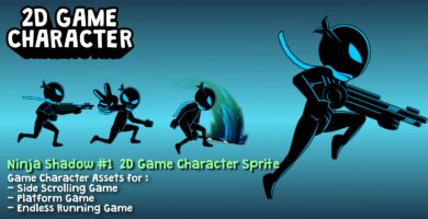 Ninja Shadow 1 Game 2D Character