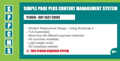 Buy Easy Coins – SPPCMS Plugin