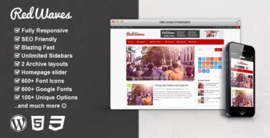 RedWaves – Modern WordPress Blog Theme