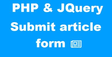 PHP & JQuery submit article form