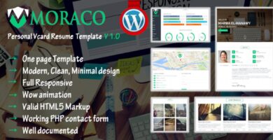 Moraco – Personal Vcard Resume WordPress Theme