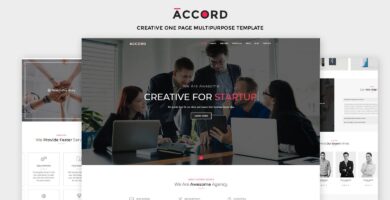 Accord – Creative One Page Multipurpose Template