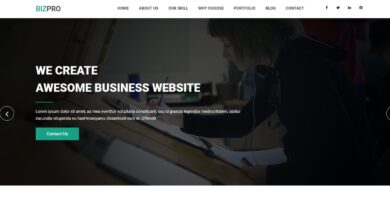 Bizpro – OnePage HTML Business Template