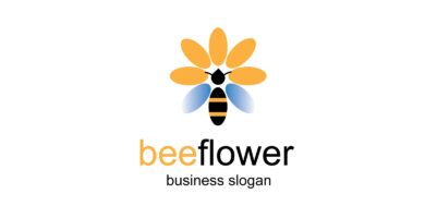 Bee Flower Logo
