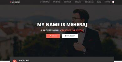 Meheraj – Personal Portfolio And Resume Template
