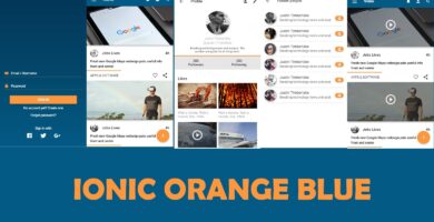 Ionic App Theme Blue Orange