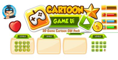 Cartoon Game Ui Set  06