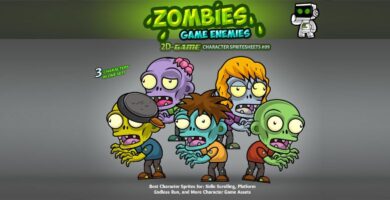 Zombies 2D Game Character Sprites 09