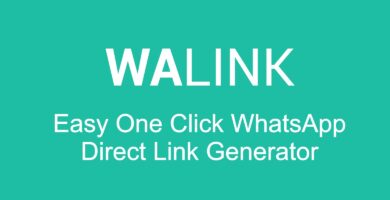 Walink – One Click Whatsapp Link Generator Script