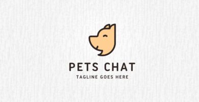 Pets Chat Logo Template