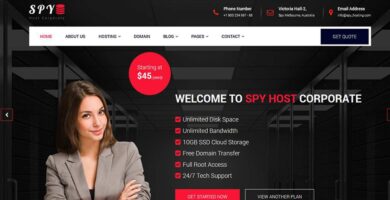 SPY – Hosting Bootstrap Template