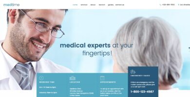 MedTime – One Page HTML Template for Medical