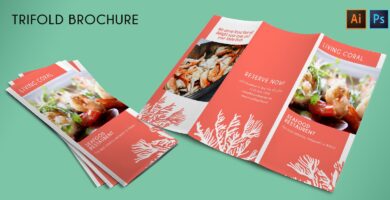 Tri-Fold Restaurent Promotion Brochure -Template