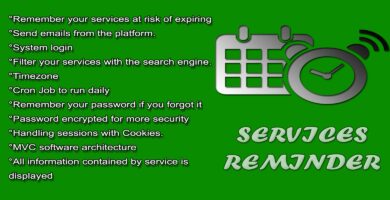 Services Reminder PHP Script