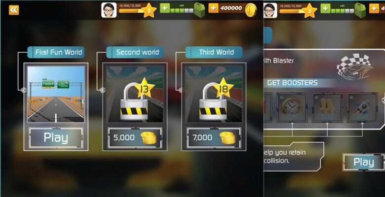 Racing Car Game UI Template Pack 9