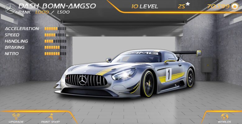Racing Car Game UI Template Pack 4
