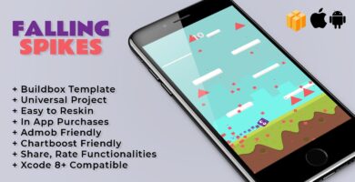 Falling Spikes – Buildbox Template