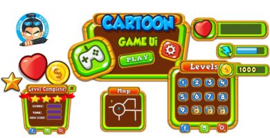 Cartoon Game Ui Set 11