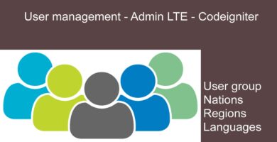 User management – Codeigniter Admin LTE