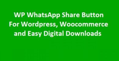 WordPress WhatsApp Share Button Plugin