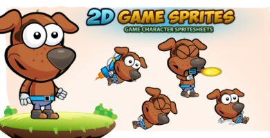 Dogie 2D Game Character Sprites