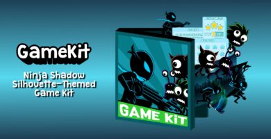 Ninja Shadow Silhouette – Themed Game Kit