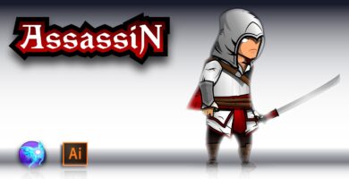 The Light Assassin Game Character Sprites