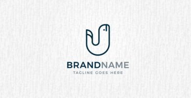Whale Letter – Logo Template