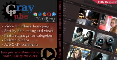 WPTubeGray – WordPress Video Tube Theme