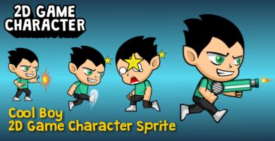 Cool Boy 2D Game Character Sprite