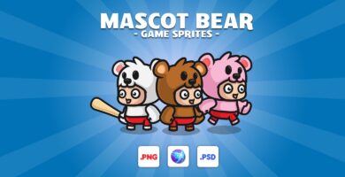 Mascot Bear Game Sprites