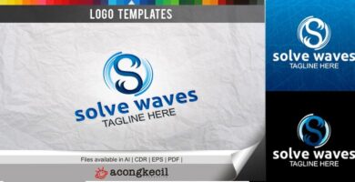 Solve Waves – Logo Template