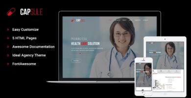 Capsule – One Page Medical HTML5 Template